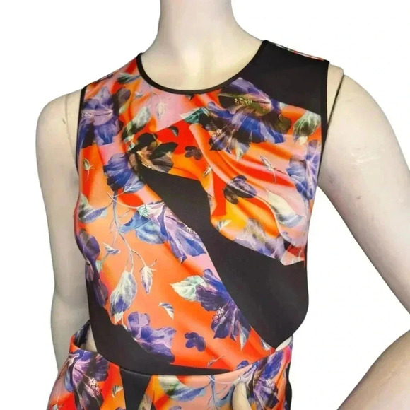 CLOVER CANYON Neoprene Multicolor Printed Stretch Women’s Mini Dress S D5 - Picture 13 of 14